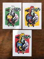 Peter Diem - 3 Kunstwerken "Cows", Antiek en Kunst, Kunst | Etsen en Gravures, Ophalen of Verzenden