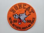 RNLAF KLU 300 SQUADRON BOBCAT PATCH, Verzamelen, Verzenden, Zo goed als nieuw, Patch, Badge of Embleem