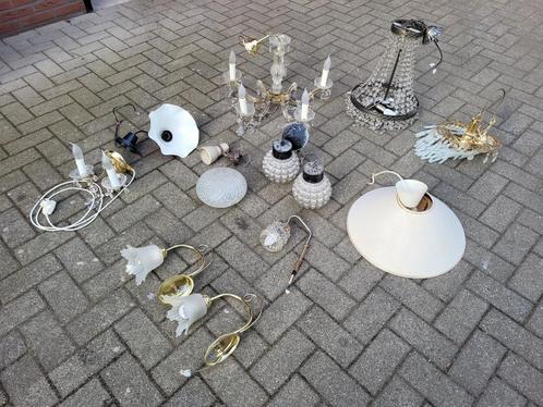 Diverse lampen – Los of alles in één koop, Huis en Inrichting, Lampen | Hanglampen, Gebruikt, Minder dan 50 cm, Glas, Metaal, Overige materialen