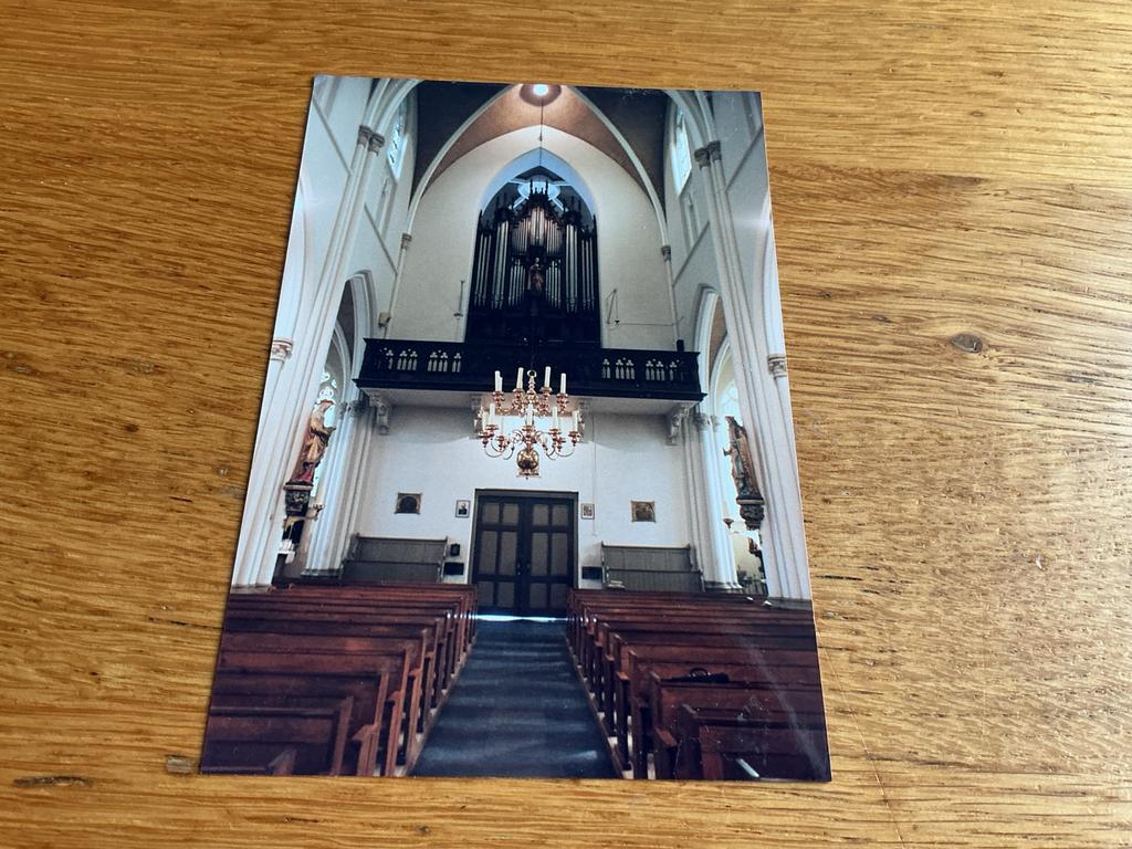 C2697 Zeeland Noord-Brabant orgel interieur kerk, Ophalen of Verzenden, Voor 1940, Zo goed als nieuw, Overige onderwerpen