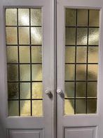 Set openslaande deuren met glas in lood 189x108cm., Antiek en Kunst, Ophalen