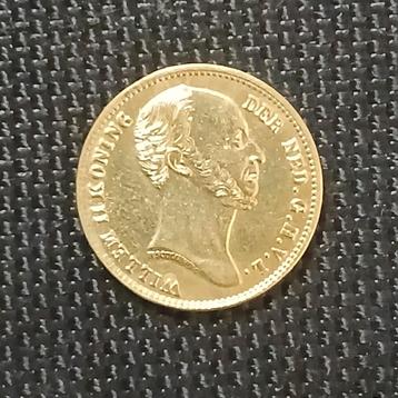 Gouden vijfje 5 gulden Willem II 1845 vergulde naslag vijfje beschikbaar voor biedingen