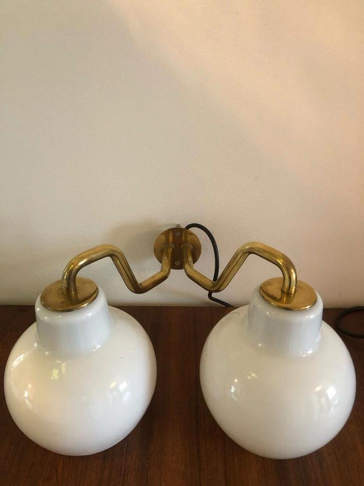 Wandlamp, Louis Poulsen, vintage design, Huis en Inrichting, Lampen | Wandlampen, Zo goed als nieuw, Glas, Metaal, Ophalen of Verzenden