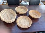 Rieten Manden Set, Ophalen, Gebruikt, Mand, Rond