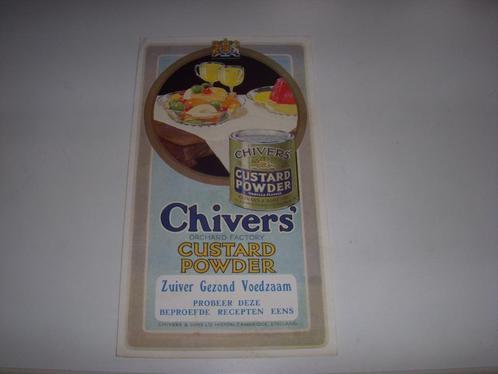 MOOIE jaren 30 folder Chiver's custard poeder Nederland, Boeken, Catalogussen en Folders, Gelezen, Folder, Ophalen of Verzenden