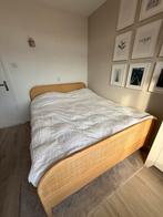 Rotan bed 160x200cm incl. latten bodem, Huis en Inrichting, Slaapkamer | Bedden, Ophalen, Tweepersoons, Zo goed als nieuw, 160 cm