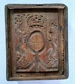 1830 houten mal peperkoek WillemIV  wapen leeuw eenhoorn, Verzenden