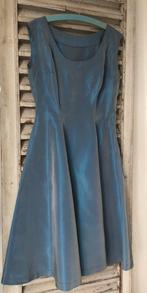 Jurk/vintage/zijde/oude zijde jurk/blauw zijde, Ophalen of Verzenden