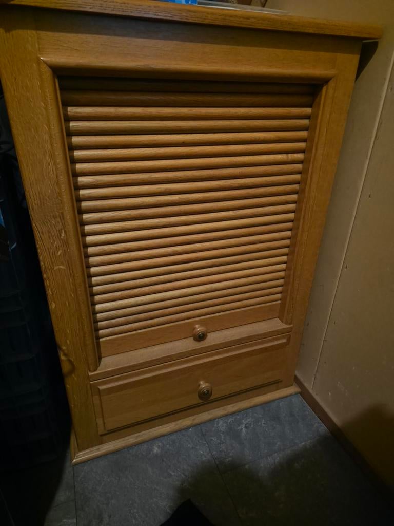 Tv meubel Meubelfabriek Oisterwijk roldeur + lade, Huis en Inrichting, Ophalen, Vintage, 50 tot 100 cm, Minder dan 100 cm
