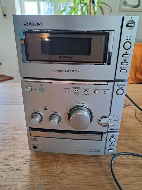 Sony CMT-CPX1 stereo installatie, Audio, Tv en Foto, Stereo-sets, Zo goed als nieuw, Cassettedeck, Cd-speler, Tuner of Radio, Speakers