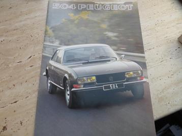 Folder Peugeot 504 Coupe V6, Peugeot 504 Cabriolet V6 1976 beschikbaar voor biedingen