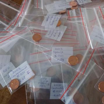 Euro 0,01 cent UNC muntjes diverse landen en jaartallen  beschikbaar voor biedingen