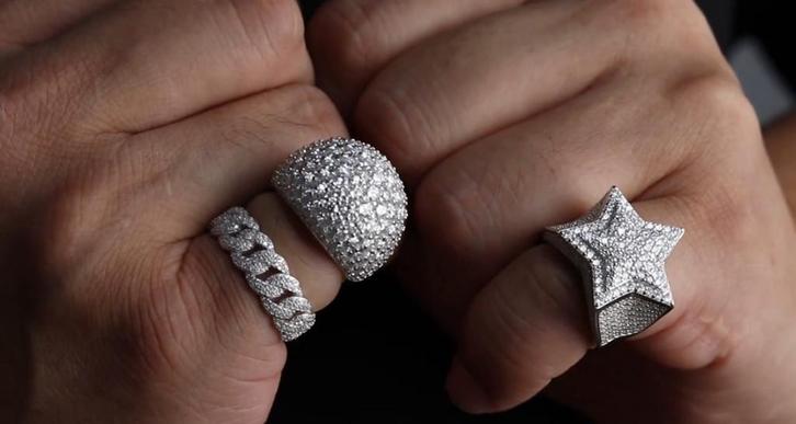 Sterling Silver (925) Moissanite ringen, Sieraden, Tassen en Uiterlijk, Ringen, Nieuw, Dame of Heer, Zilver, Zilver, Met edelsteen