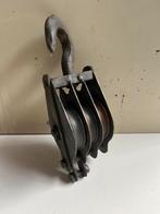 Zware oude metalen katrol, Antiek en Kunst, Ophalen of Verzenden