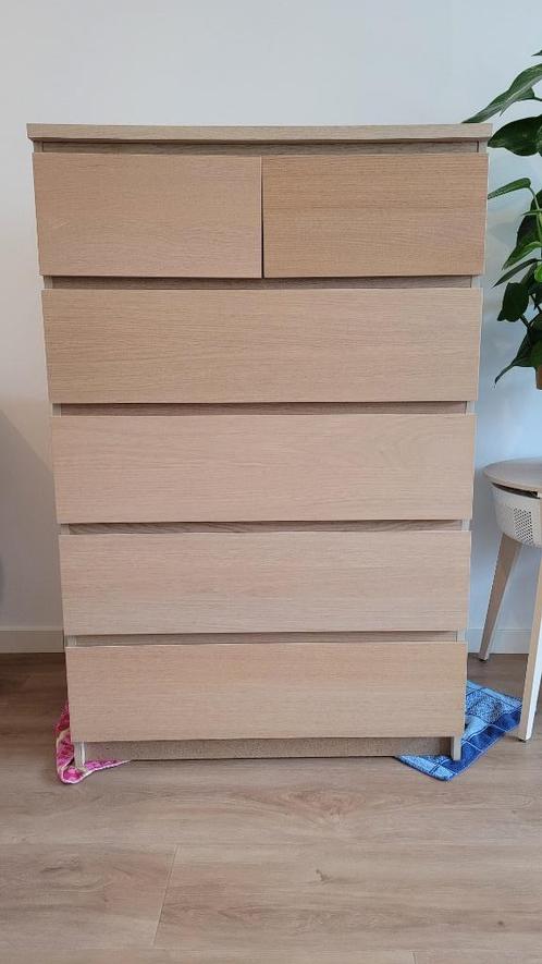 IKEA Malm ladekast 6 lades, Huis en Inrichting, Kasten | Ladekasten, Gebruikt, Ophalen