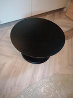 Zwarte ronde koffietafel, Huis en Inrichting, Tafels | Salontafels, 50 tot 100 cm, Rond, Zo goed als nieuw, Minder dan 50 cm