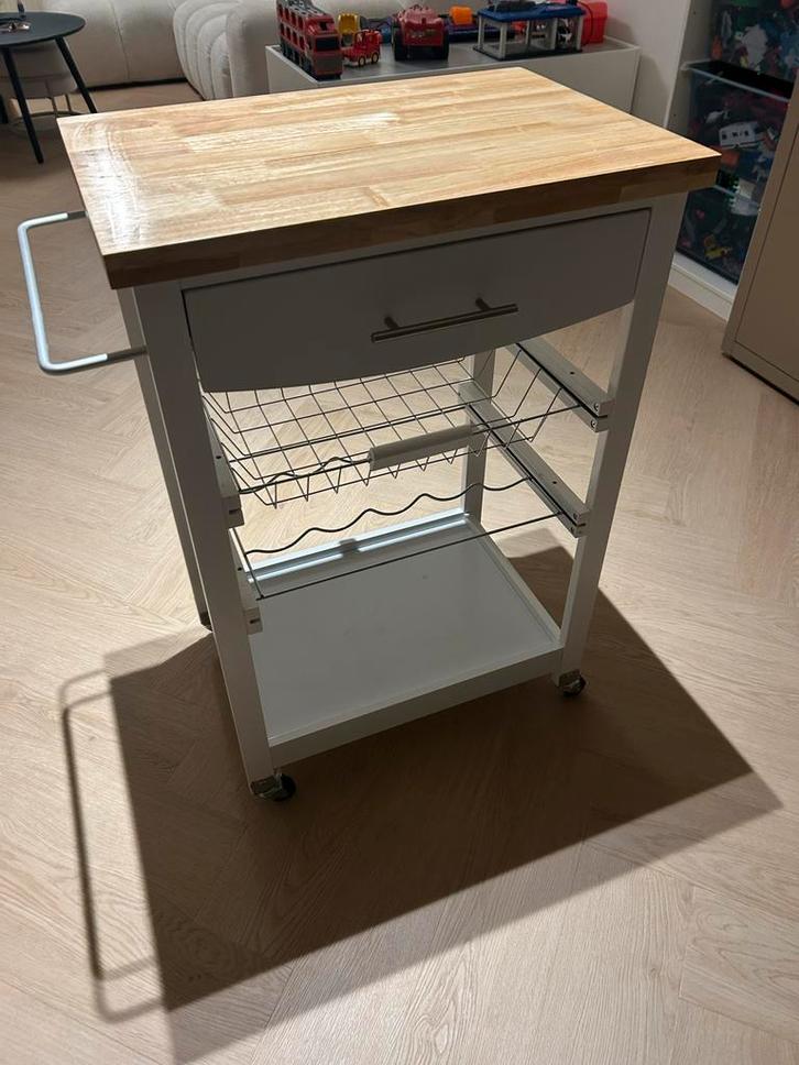 Keukentrolly met lade en opbergruimte, Huis en Inrichting, Keuken | Keukenbenodigdheden, Gebruikt, Ophalen