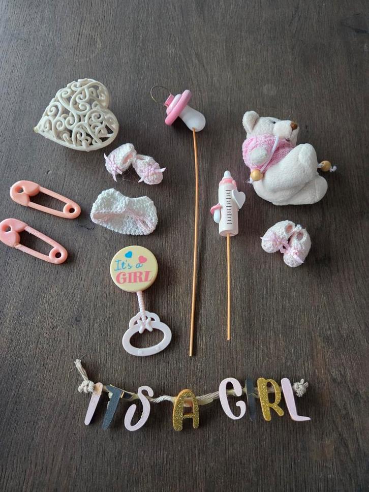 Leuke decoratieset voor baby shower of geboorte, Kinderen en Baby's, Kraamcadeaus en Geboorteborden, Zo goed als nieuw, Kraamcadeau