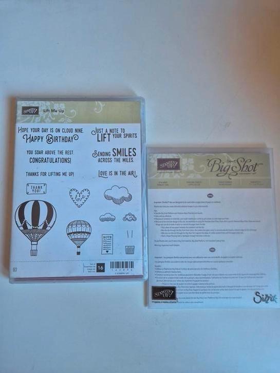 Stampin Up setlist me up stempels en Up Away dies, Hobby en Vrije tijd, Stempelen, Gebruikt, Ophalen of Verzenden