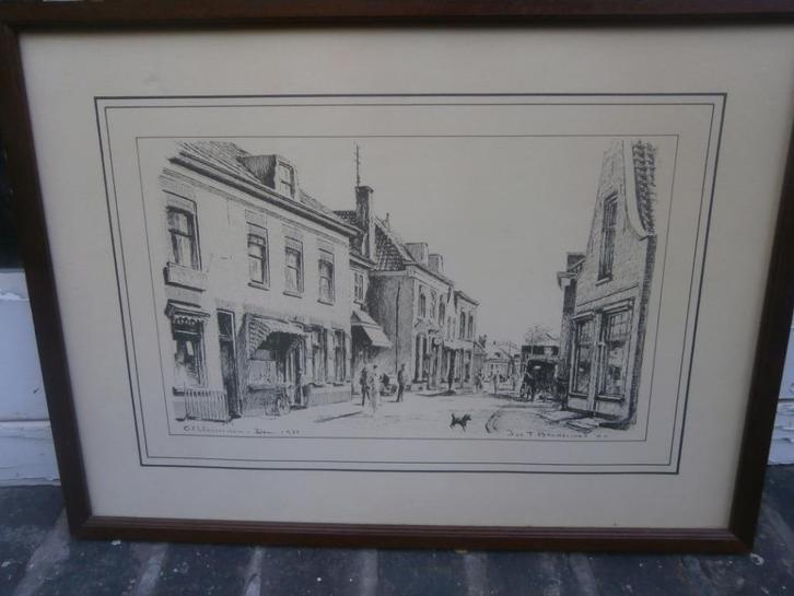 Ton Bendervoet, Tek/Litho Alblasserdam, AD 1920, Antiek en Kunst, Kunst | Litho's en Zeefdrukken, Ophalen of Verzenden