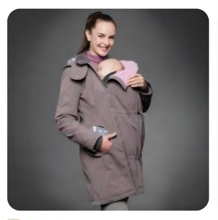 Liliputi Peony XL (=L) Draagjas, mamajas, mama coat, Kleding | Dames, Jassen | Winter, Gedragen, Maat 46/48 (XL) of groter, Paars