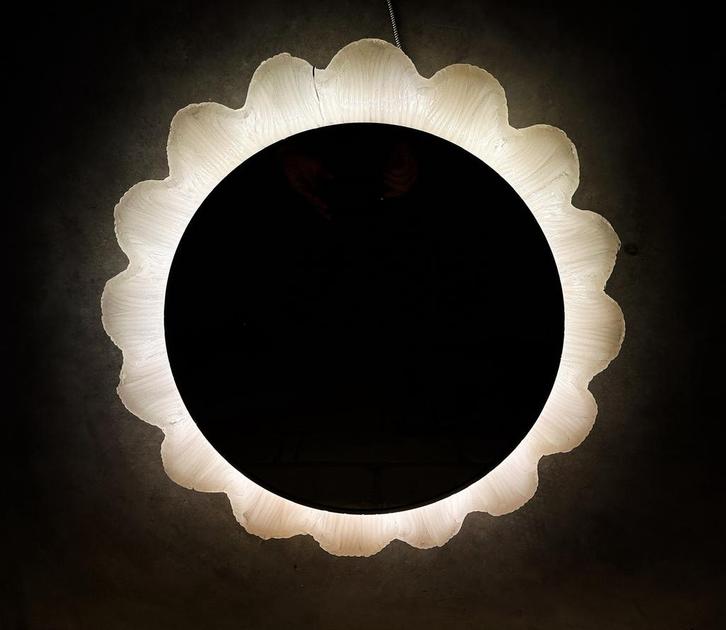 Vintage spiegel lamp, Huis en Inrichting, Lampen | Wandlampen, Gebruikt, Ophalen