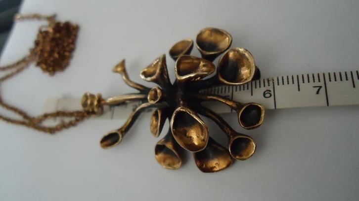 brons originele Hanna Ikunen ketting met hanger, Sieraden, Tassen en Uiterlijk, Kettingen, Zo goed als nieuw, Overige materialen