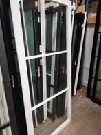 93x211,5cm binnendeur opdek L en R staallook wit SL44, Ophalen, 80 tot 100 cm, Glas, Binnendeur