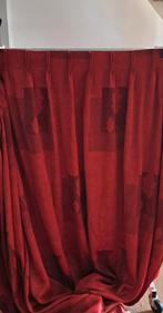 Gordijnen, rood met motief, Huis en Inrichting, Stoffering | Gordijnen en Lamellen, Ophalen, Zo goed als nieuw, Rood