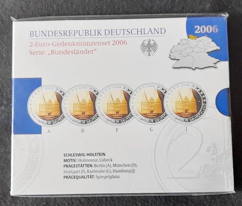 Duitsland 2006 5x2 euro Bundeslander Holstentor set, Postzegels en Munten, Munten | Europa | Euromunten, 2 euro, Duitsland, Ophalen of Verzenden