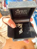 Zilveren ketting met blauw steentje, Ophalen, Zo goed als nieuw, Zilver