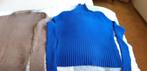Blauwe en bruine coltrui mt.38, Ophalen of Verzenden