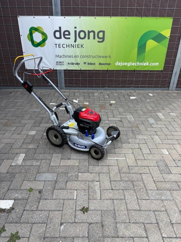 Grin accu mulch-maaier, Tuin en Terras, Grasmaaiers, Zo goed als nieuw, Accu-grasmaaier, 40 t/m 49 cm, Cirkelmaaier, Mulchfunctie