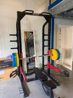 Squatrek incl gewichten sterling gelagerde stang, Sport en Fitness, Ok, Overige typen, Zo goed als nieuw, Ok