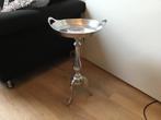 Bijzettafel, Huis en Inrichting, Tafels | Bijzettafels, Minder dan 55 cm, Gebruikt, Metaal of Aluminium, Rond