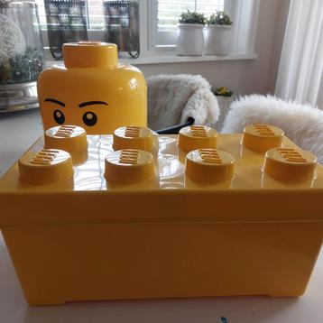 Lego opbergdoos, zie afbeelding + XL legohoofd beschikbaar voor biedingen