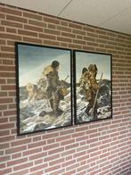 Prachtige schilderijen eskimo’s, Antiek en Kunst, Ophalen of Verzenden