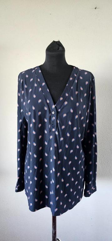 blauw travelstof blouse van Studio anneloes maat M (2525) beschikbaar voor biedingen