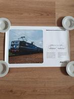 Poster NS met trein uit 1970, Ophalen of Verzenden, Gebruikt, Trein, Kaart of Prent