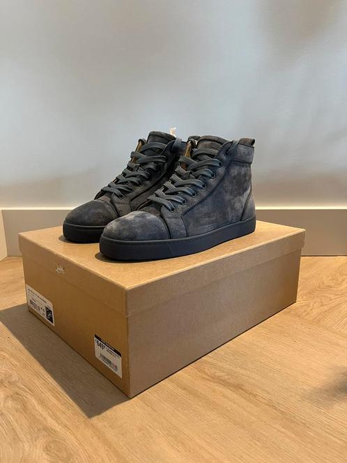 Christian Louboutin Sneakers High 41.5 - Grijs/Blauw, Kleding | Heren, Schoenen, Zo goed als nieuw, Sneakers of Gympen, Overige kleuren