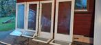Te koop 2x2 openslaande deuren, Doe-het-zelf en Verbouw, Deuren en Horren, Ophalen, 80 tot 100 cm, 200 tot 215 cm, Glas