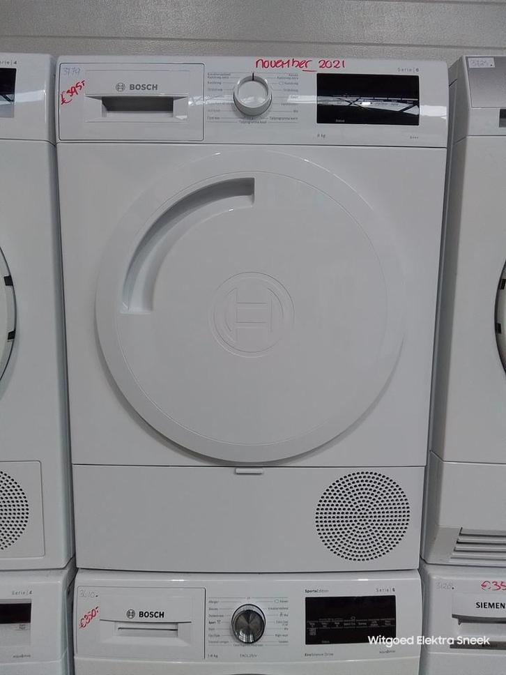 Bosch serie 6 warmtepompdroger 2021, 3 maand garantie 3779, Witgoed en Apparatuur, Wasdrogers, Refurbished, Condens, Voorlader