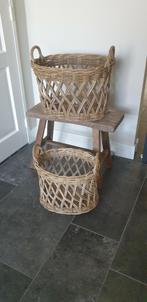 Hoffz, rotan mandenset s/2, kruislings, landelijk, Huis en Inrichting, Ophalen of Verzenden, Nieuw, Rond, Riet