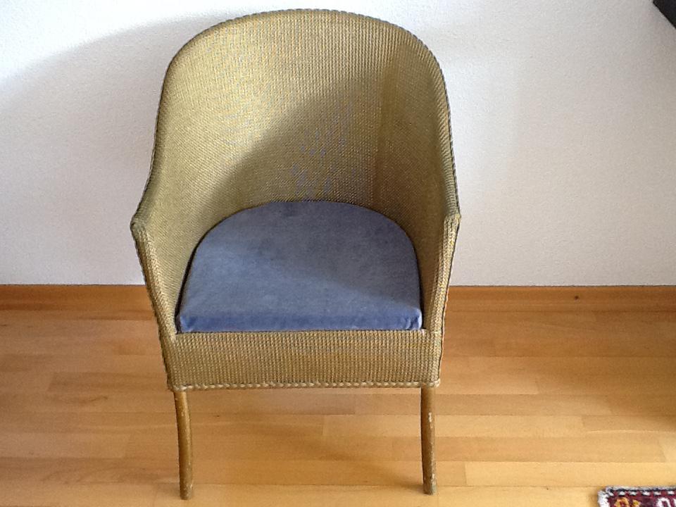 Engelse LLoyd Loom style zetel ca. 1940, Antiek en Kunst, Ophalen of Verzenden