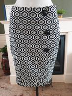 Caroline Biss prachtige zwart crème rok mt 36 S Gratis Verz., Verzenden, Zwart, Zo goed als nieuw, Knielengte