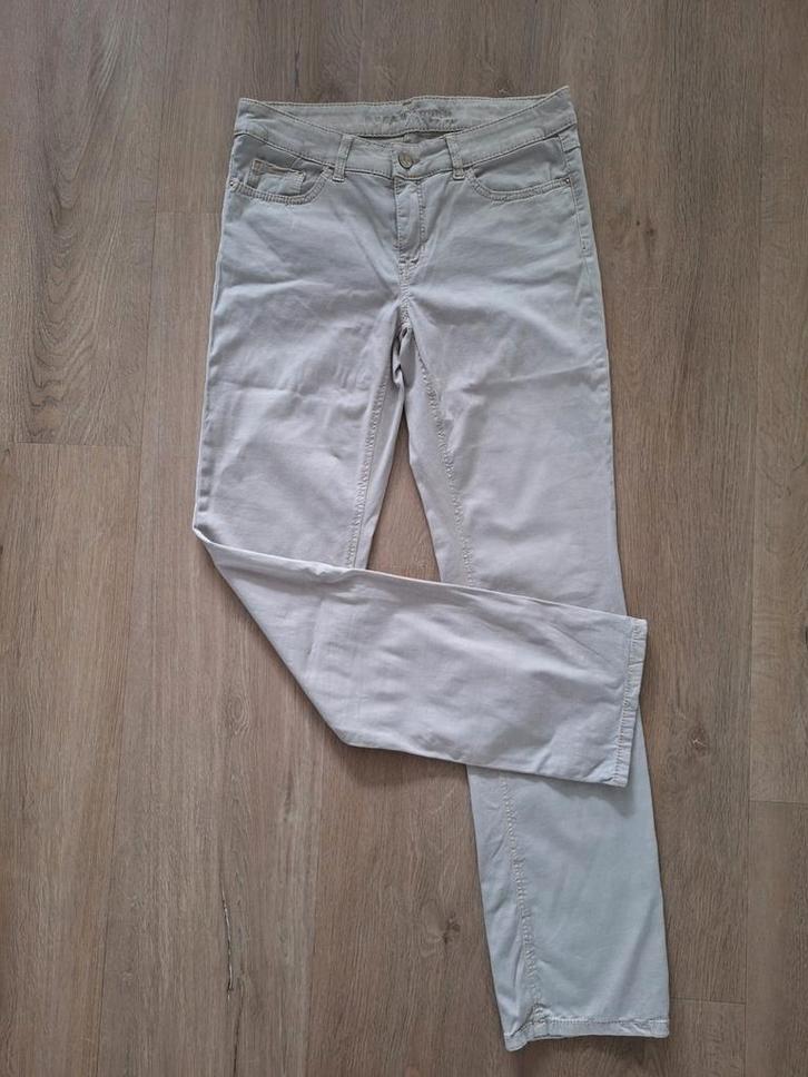 Mac Dream Cotton Broek Maat 36, Kleding | Dames, Broeken en Pantalons, Zo goed als nieuw, Maat 36 (S), Grijs, Lang, Ophalen of Verzenden