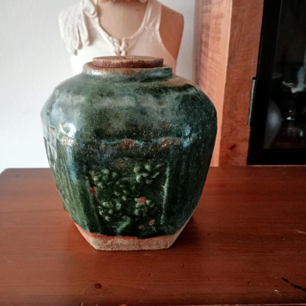 Grote gemberpot, Antiek en Kunst, Curiosa en Brocante, Ophalen of Verzenden