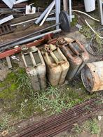 3 metalen jerrycans, Ophalen, -, -, Metaal