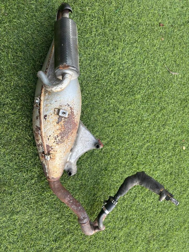 Zip 2t uitlaat, Fietsen en Brommers, Brommeronderdelen | Scooters, Gebruikt, Piaggio, Uitlaat, Ophalen