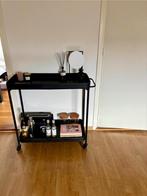 WOOOD trolley, Huis en Inrichting, Tafels | Sidetables, Ophalen, 50 tot 100 cm, Zo goed als nieuw, Metaal